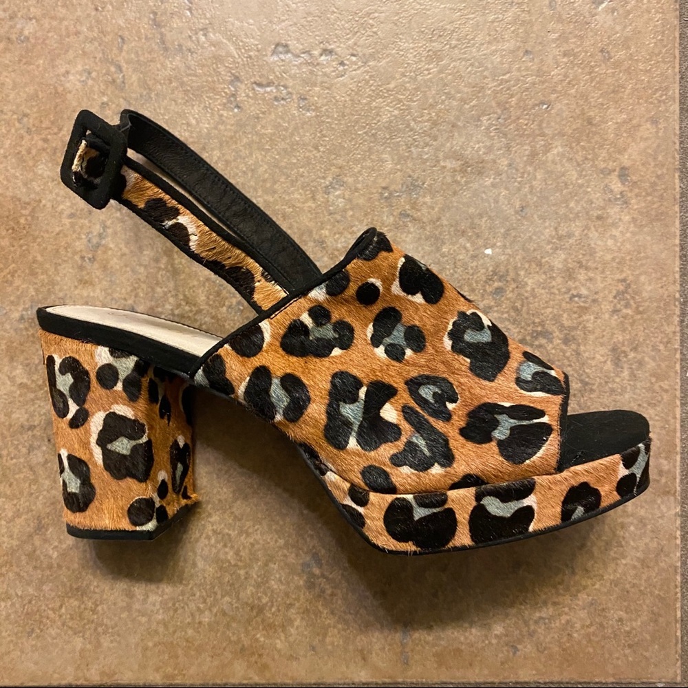 Gorman Furry Cheetah Print Heels